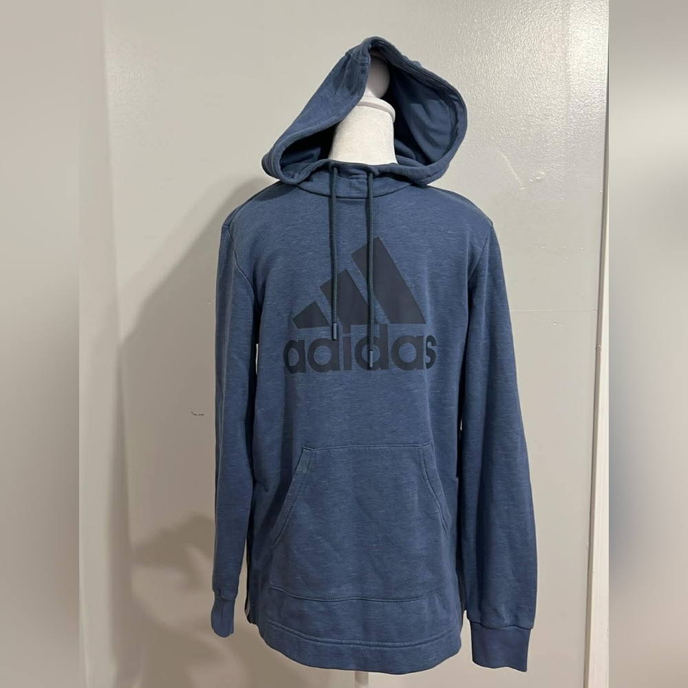 Adidas Navy Hoodie with Black Graphic